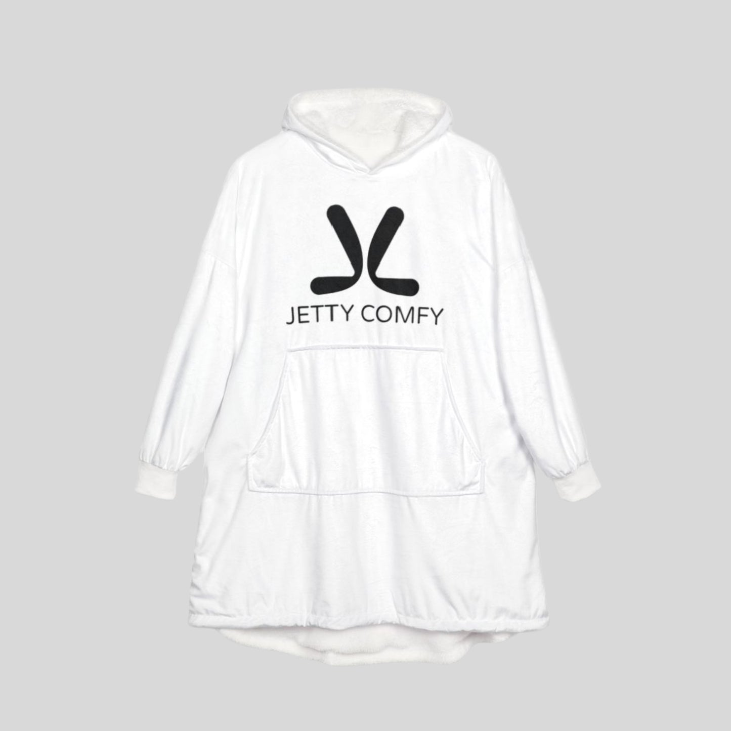 Jetty Comfy™ Oversized White Hoodie Blanket – Ultra Soft, Lightweight & Lounge-Ready