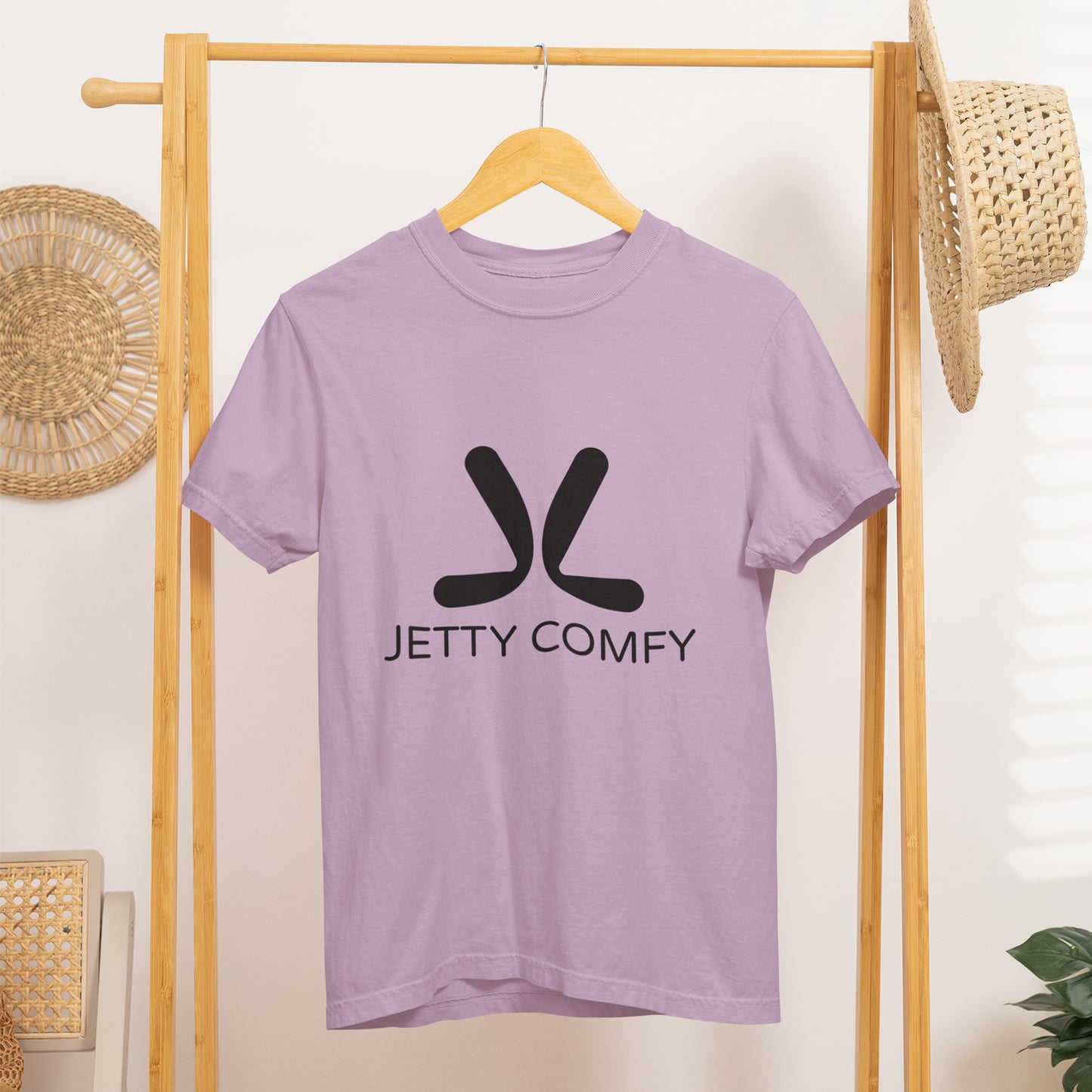Jetty Comfy™ Classic Logo T-Shirt – Black, Garment-Dyed & Built to Last