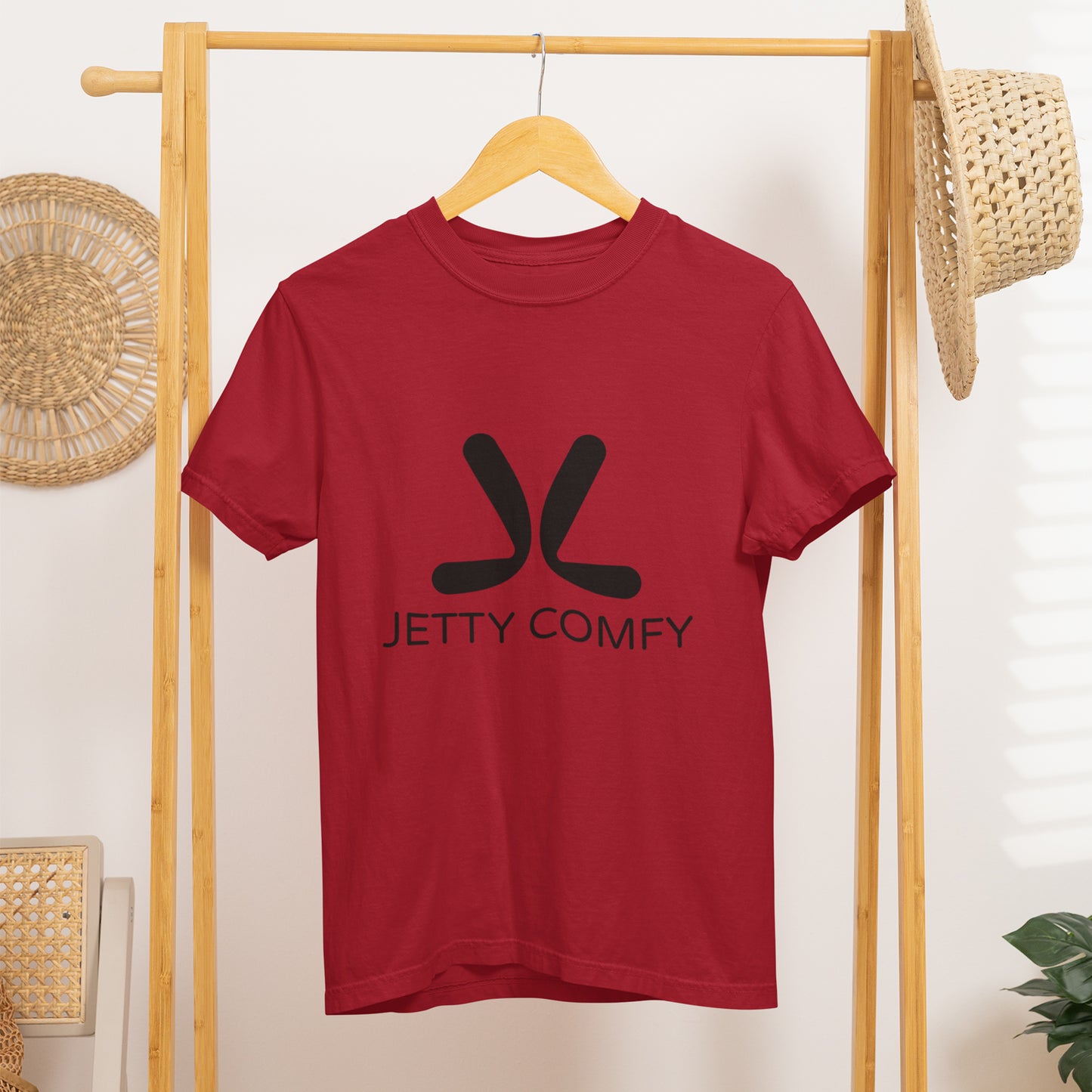 Jetty Comfy™ Classic Logo T-Shirt – Black, Garment-Dyed & Built to Last