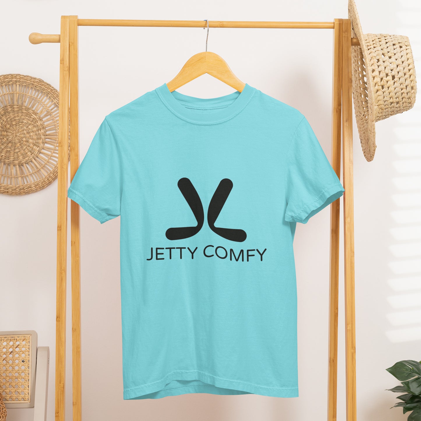 Jetty Comfy™ Classic Logo T-Shirt – Black, Garment-Dyed & Built to Last