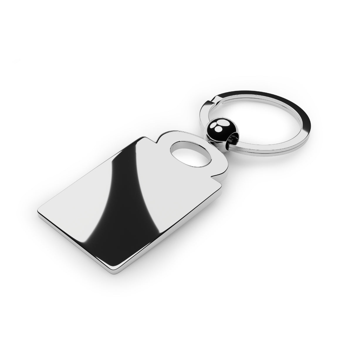 Jetty Comfy™ Rectangular Metal Black Keychain – Glossy, Durable & Branded Style