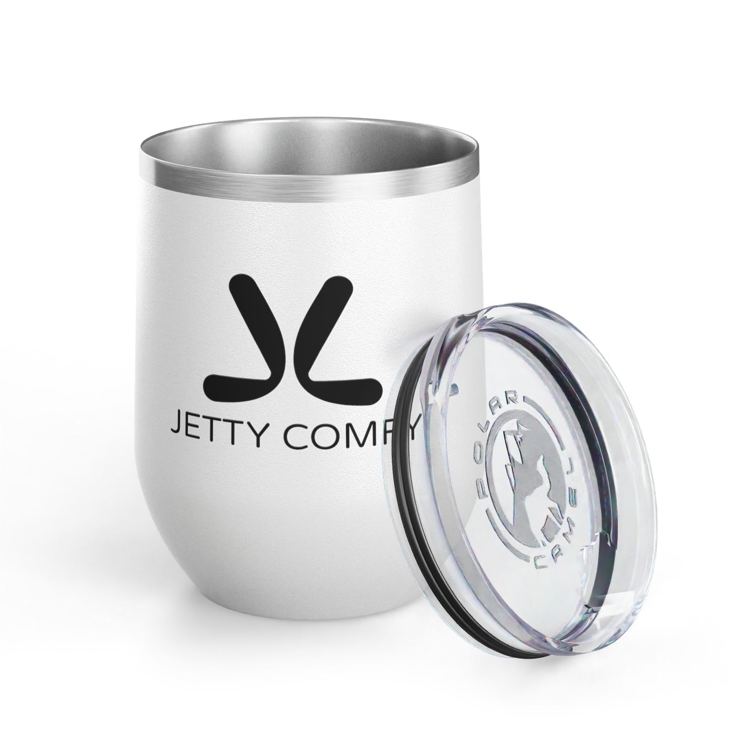 Jetty Comfy™ 12oz Insulated Wine Tumbler – Stainless Steel, Matte White & Sip-Ready
