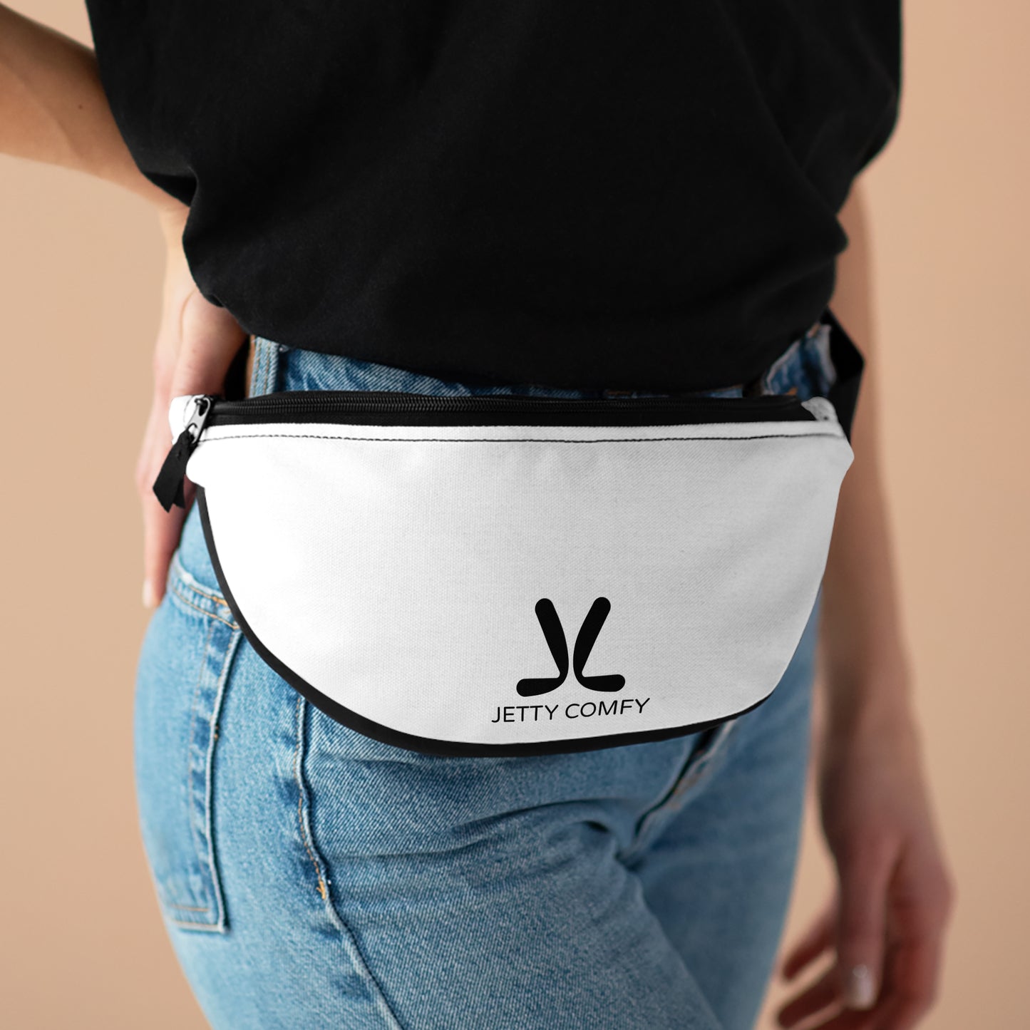 Jetty Comfy™ Signature Logo Fanny Pack – Minimalist, Durable & Travel-Ready