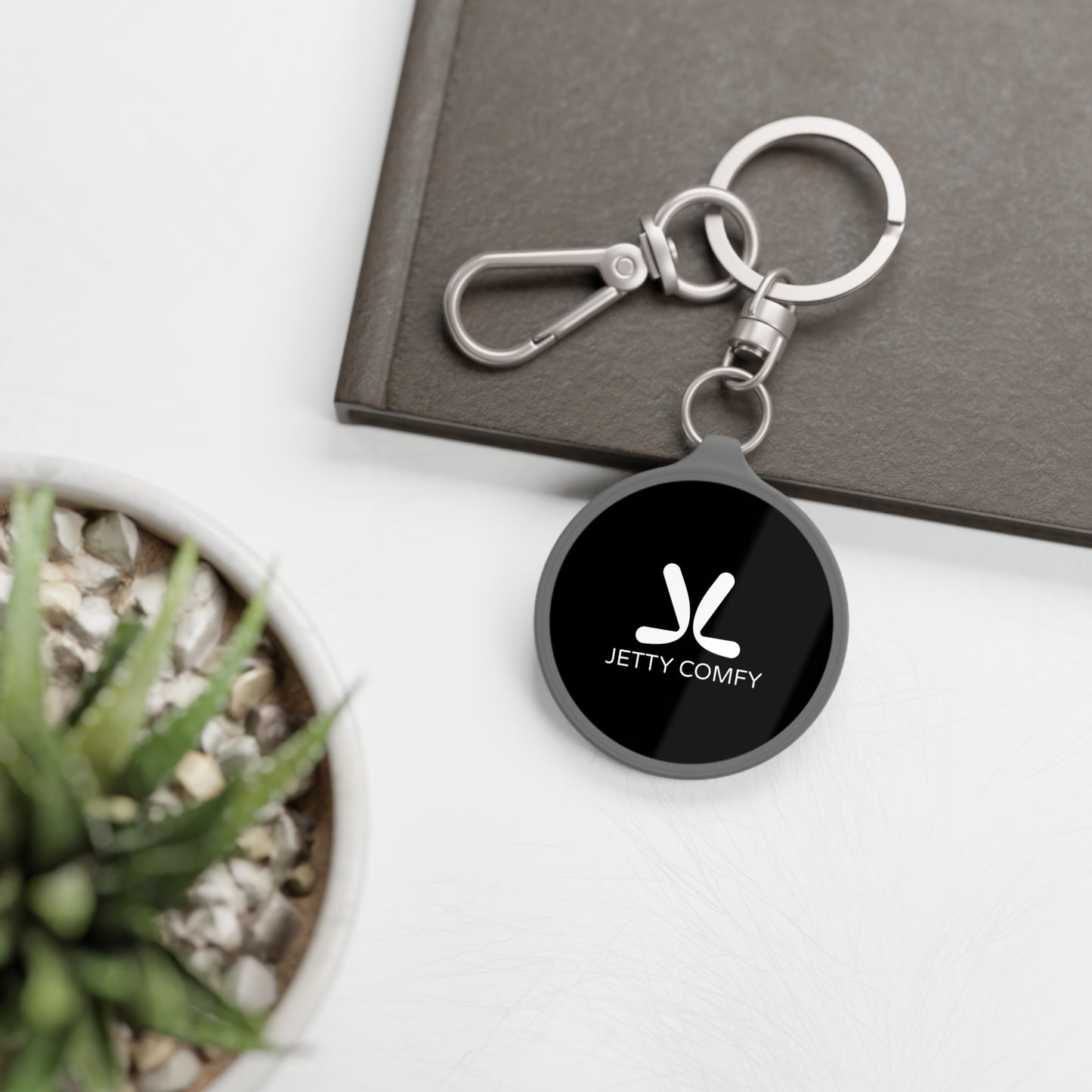 Jetty Comfy™ Acrylic Logo Keychain – Compact, Sleek & Pocket-Friendly