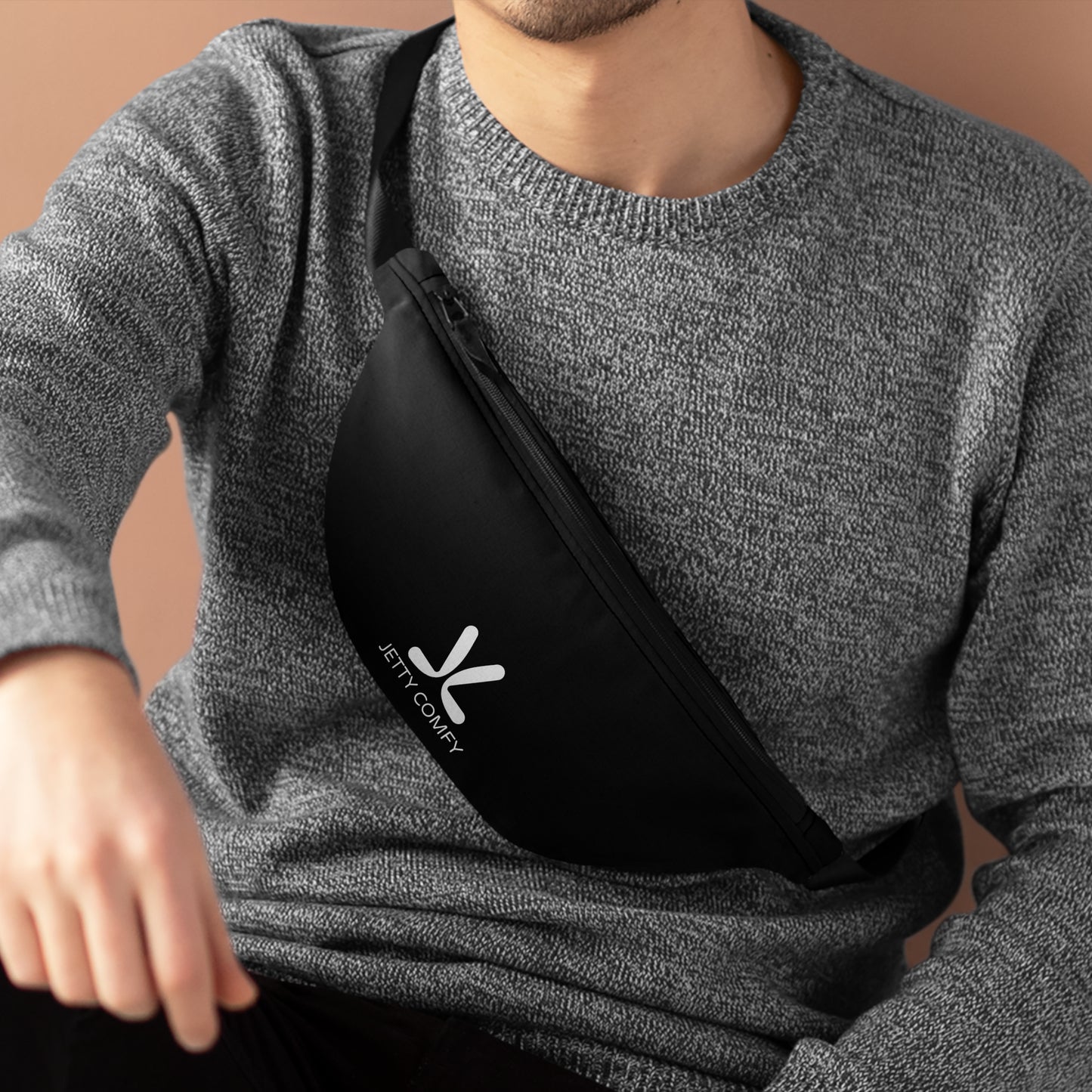 Jetty Comfy™ Signature Logo Fanny Pack – Minimalist, Durable & Travel-Ready
