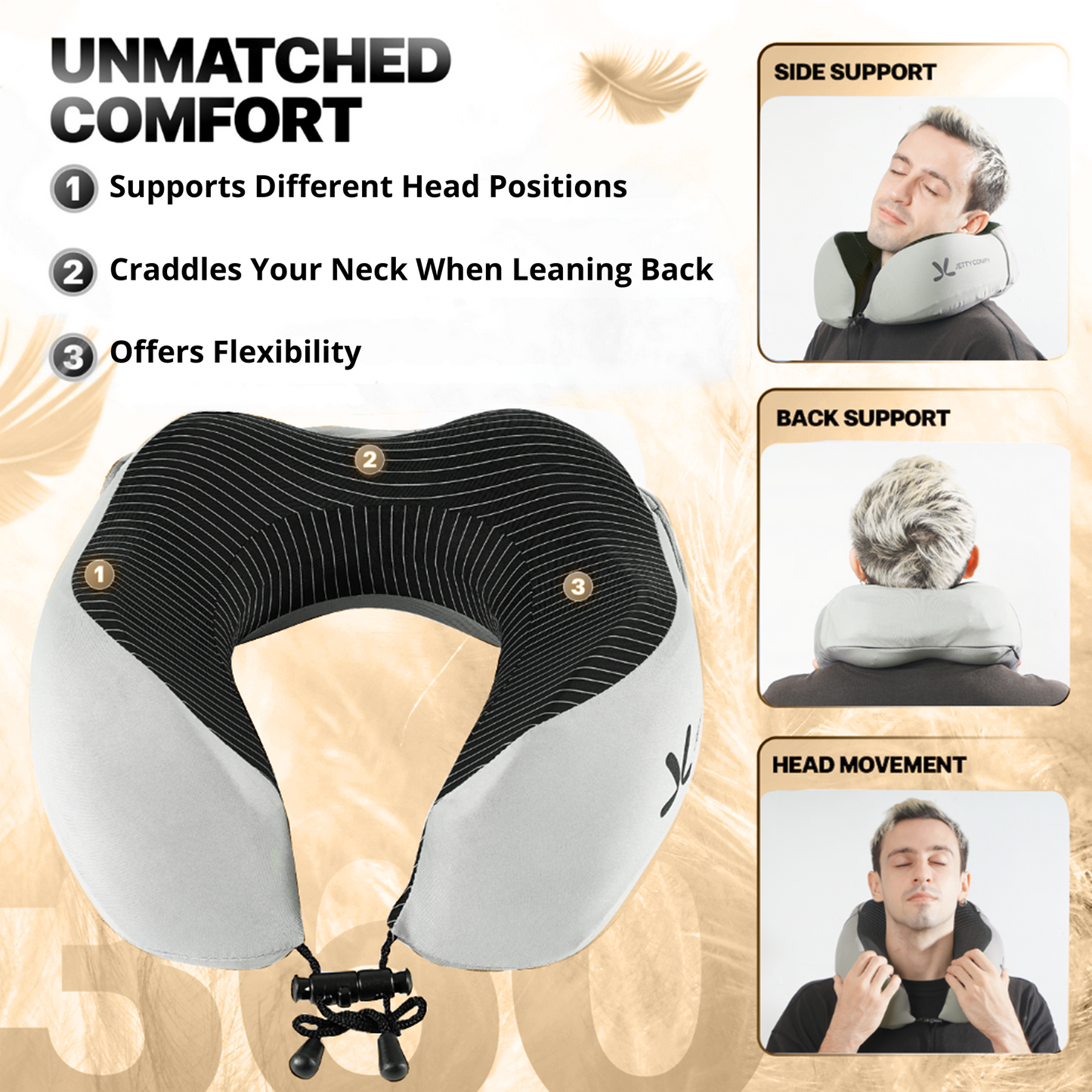 Kocoon Ultimate - Ergonomic Memory Foam Travel Neck Pillow