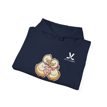 Cute Duck Couple Hoodie — Cute Ducks Holding Heart Pullover