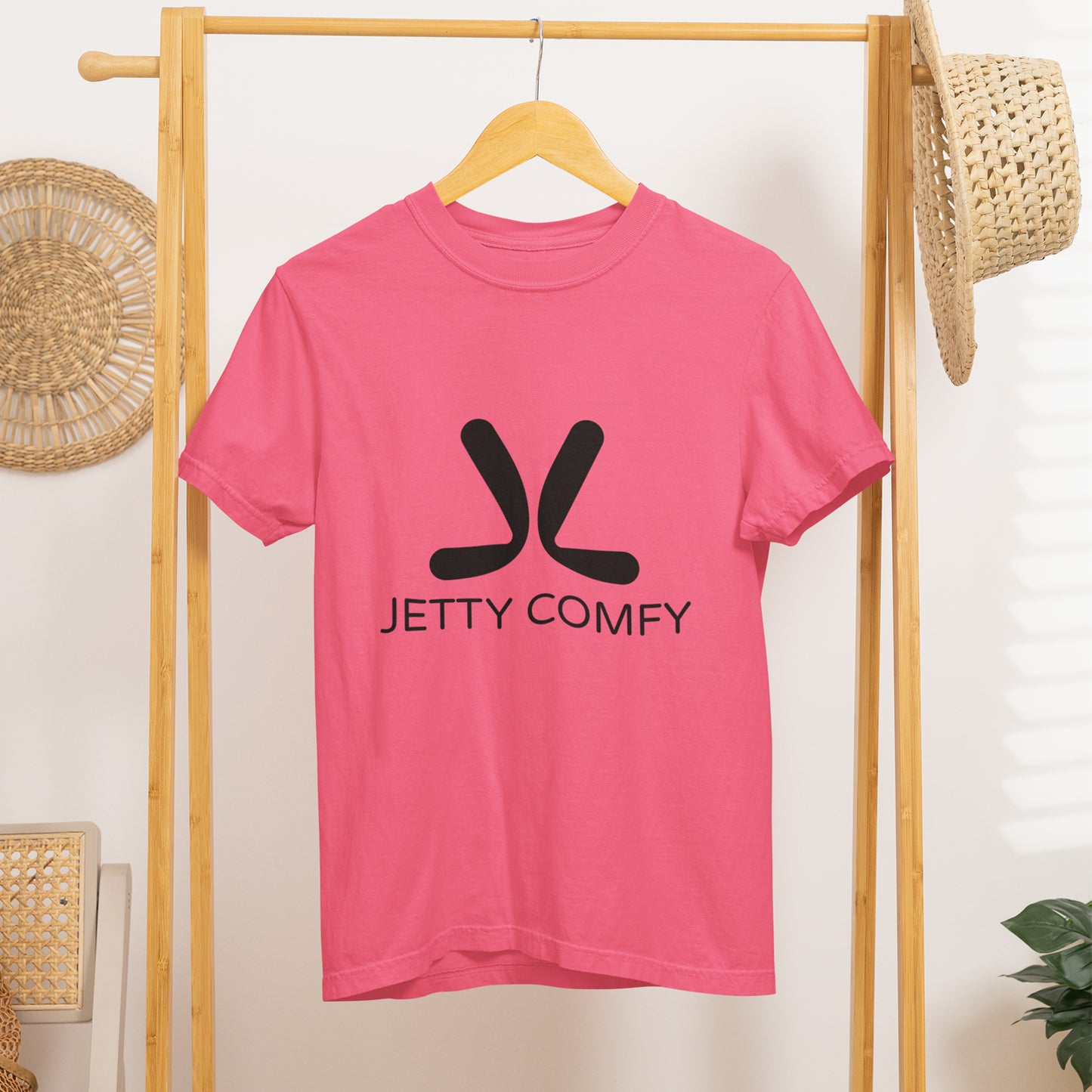 Jetty Comfy™ Classic Logo T-Shirt – Black, Garment-Dyed & Built to Last