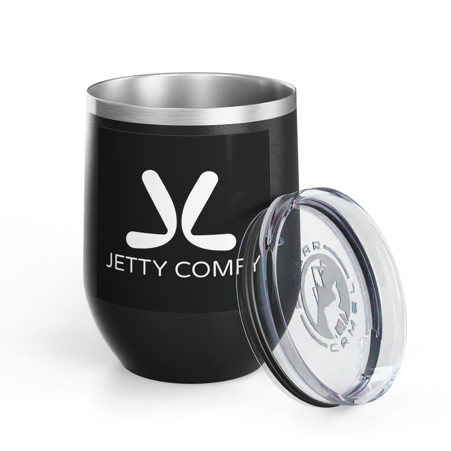 Jetty Comfy™ 12oz Insulated Wine Tumbler – Stainless Steel, Matte White & Sip-Ready