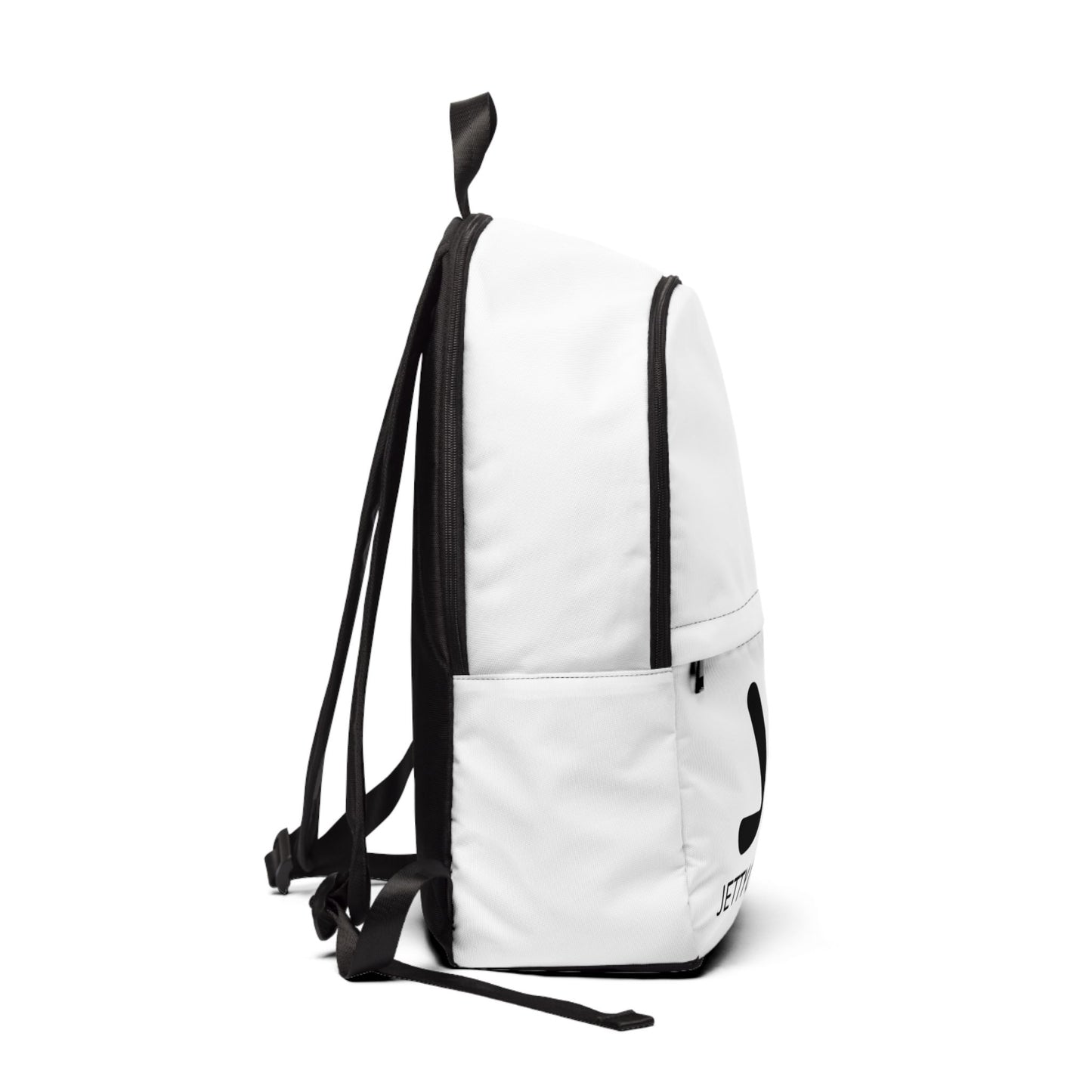 Jetty Comfy™ Signature Logo White Backpack – Lightweight, Waterproof & Built for Daily Life