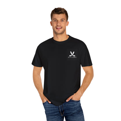 Jetty Comfy™ Classic Logo T-Shirt – Black, Garment-Dyed & Built to Last