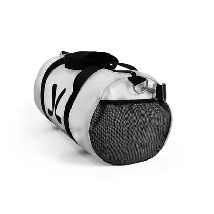 Jetty Comfy™ Signature Logo White Duffel Bag – Durable, Minimalist & Travel-Ready