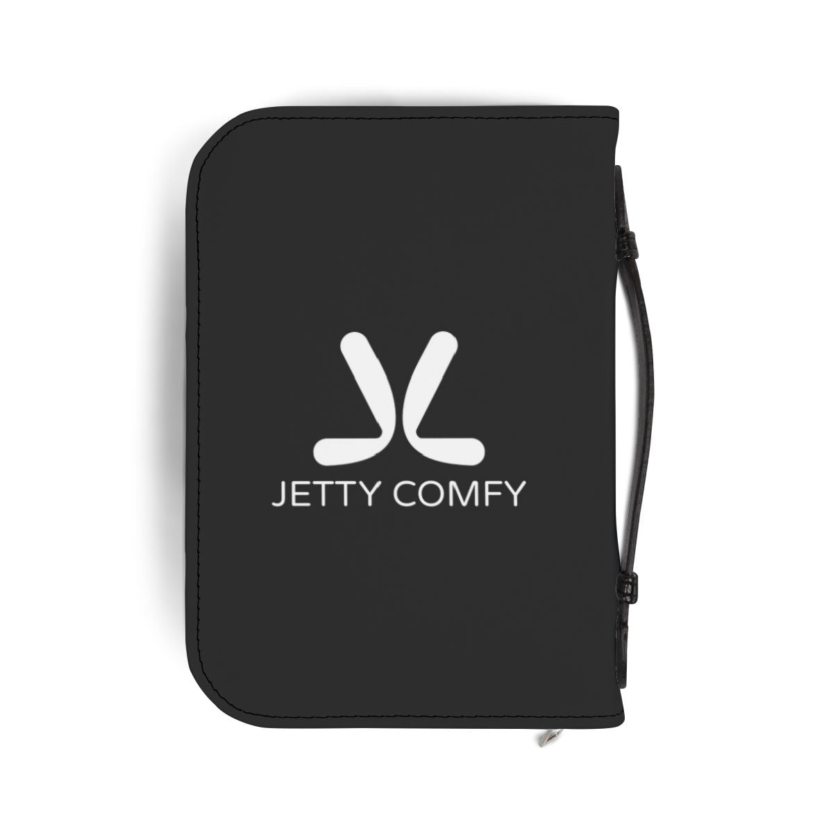 Jetty Comfy™ PU Leather Zippered Book Cover – Black, Sleek & Protective