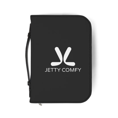 Jetty Comfy™ PU Leather Zippered Book Cover – Black, Sleek & Protective