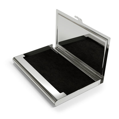 Jetty Comfy™ Glossy Metal White Business Card Holder – Sleek, Secure & Professional