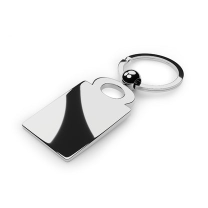 Jetty Comfy™ Rectangular Metal Keychain – Glossy, Durable & Branded Style