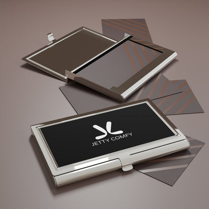 Jetty Comfy™ Glossy Metal Business Card Holder – Sleek, Secure & Professional