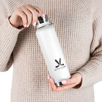 Jetty Comfy™ Copper-Insulated Water Bottle – White, Spill-Resistant & Travel-Ready