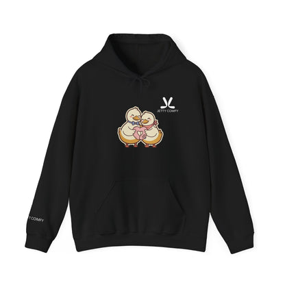 Cute Duck Couple Hoodie — Cute Ducks Holding Heart Pullover