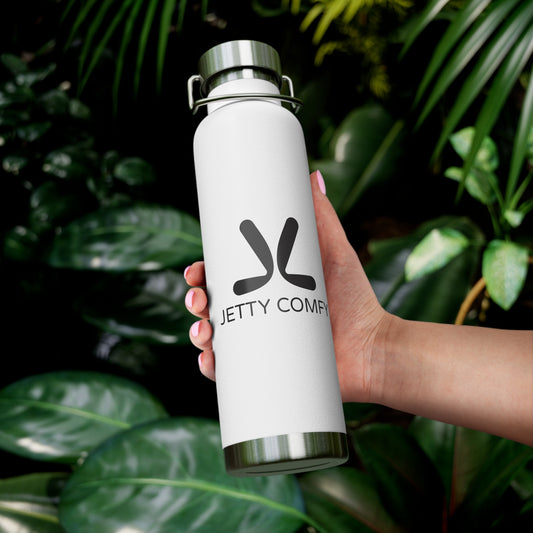Jetty Comfy™ Copper-Insulated Water Bottle – White, Spill-Resistant & Travel-Ready