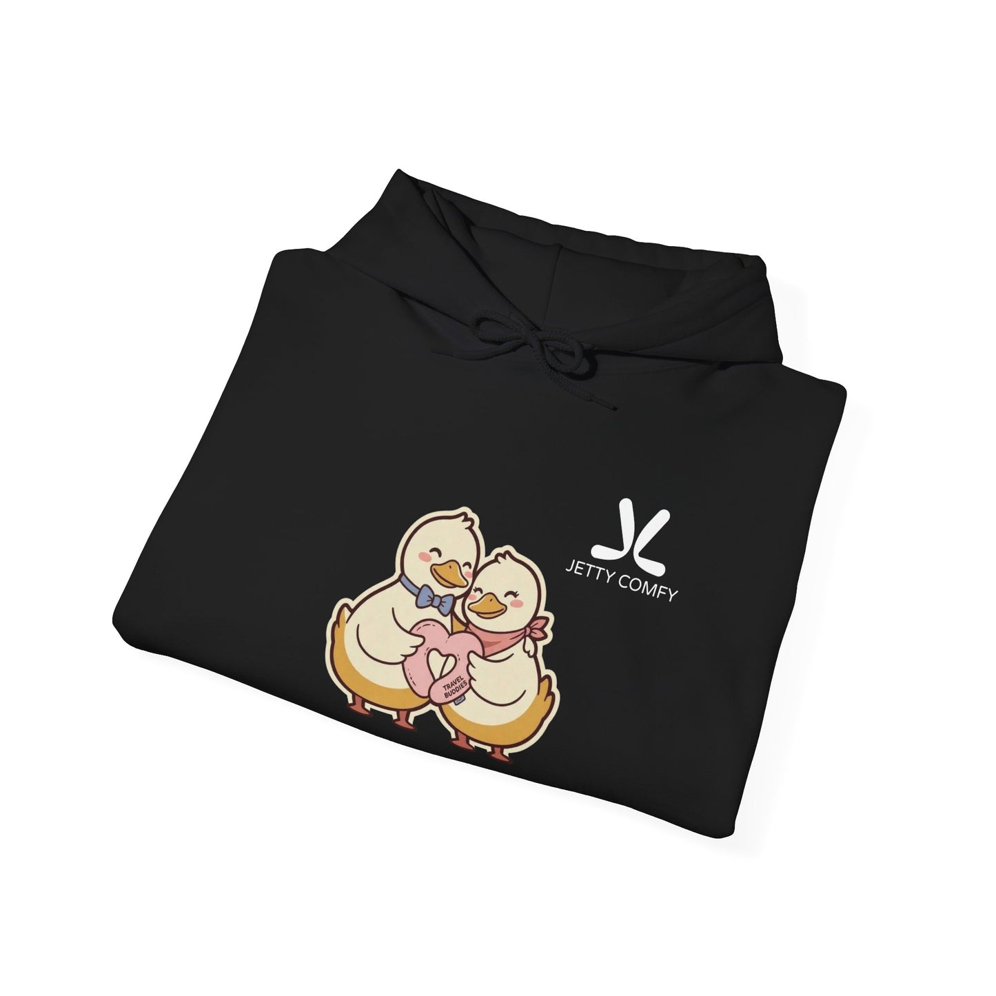 Cute Duck Couple Hoodie — Cute Ducks Holding Heart Pullover