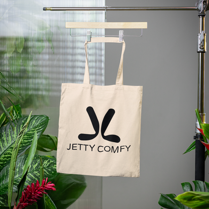 Jetty Comfy™ Cotton Canvas Tote Bag – Minimal Logo Edition