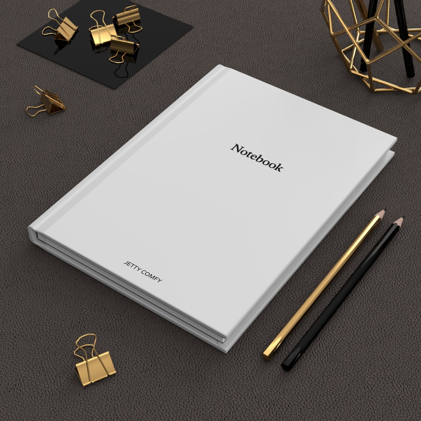 Jetty Comfy™ Signature Hardcover Notebook – Matte Finish, Lined Pages & Minimalist Style