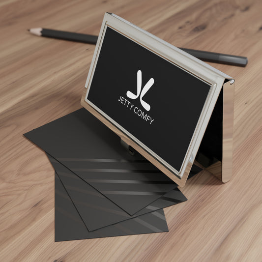 Jetty Comfy™ Glossy Metal Business Card Holder – Sleek, Secure & Professional