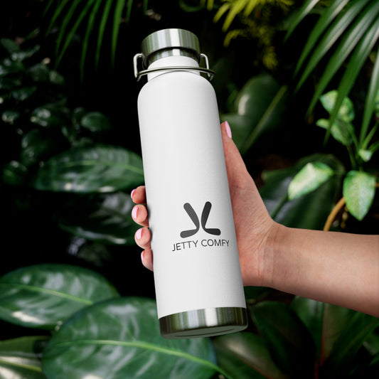 Jetty Comfy™ Copper-Insulated Water Bottle – White, Spill-Resistant & Travel-Ready