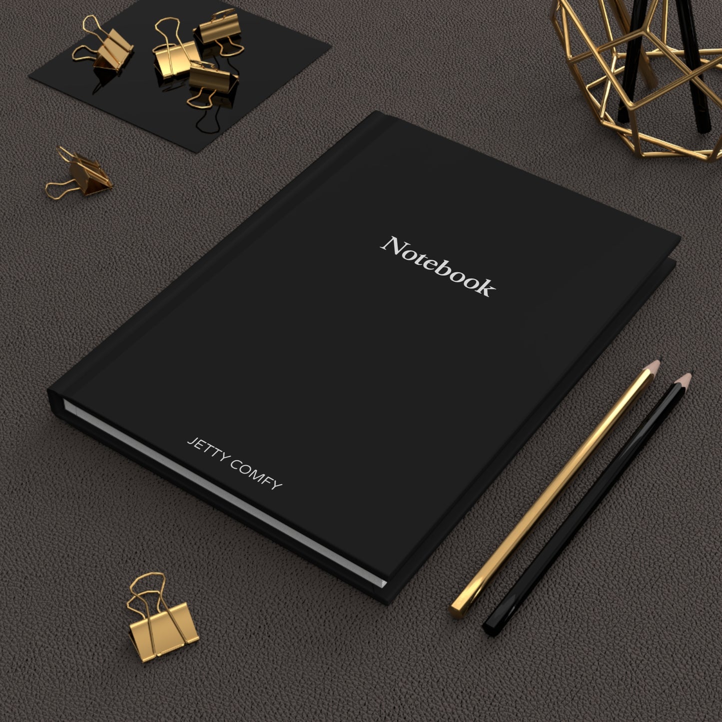 Jetty Comfy™ Signature Hardcover Notebook – Matte Finish, Lined Pages & Minimalist Style
