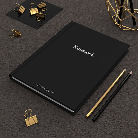 Jetty Comfy™ Signature Hardcover Notebook – Matte Finish, Lined Pages & Minimalist Style