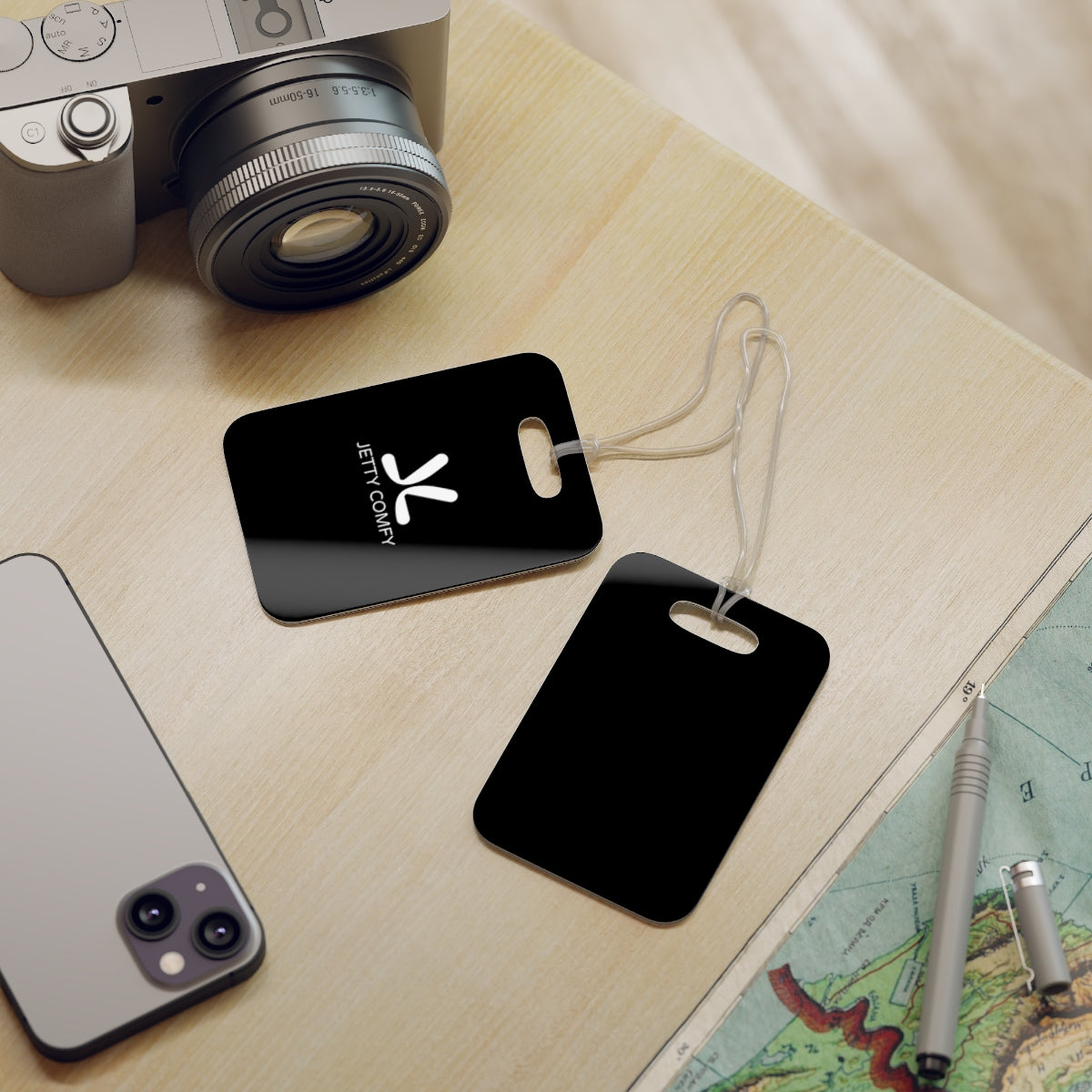 Jetty Scope Tag Jetty Comfy™ Signature Black Luggage Tag – Glossy, Durable & Travel-Re ...