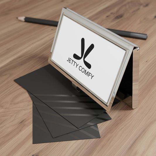 Jetty Comfy™ Glossy Metal Business Card Holder – Sleek, Secure & Professional