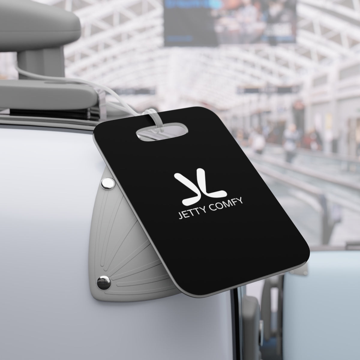 Jetty Scope Tag Jetty Comfy™ Signature Black Luggage Tag – Glossy, Durable & Travel-Re ...