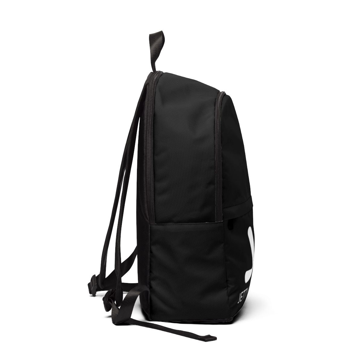Jetty Comfy™ Signature Logo Black Backpack – Lightweight, Waterproof & Built for Daily Life